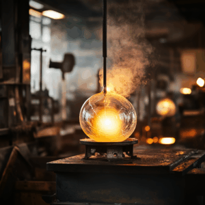 Glass blowing factory tour